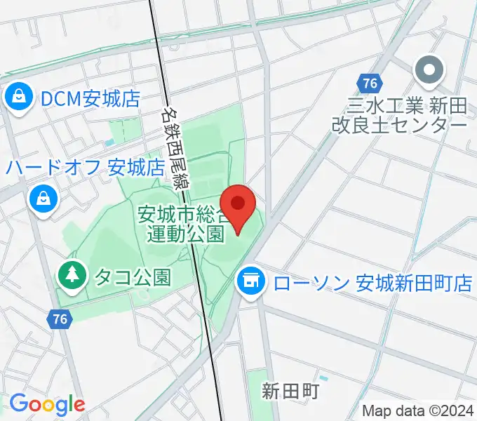 デンソーブライトペガサススタジアムの地図