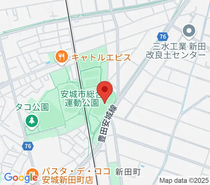デンソーブライトペガサススタジアムの地図