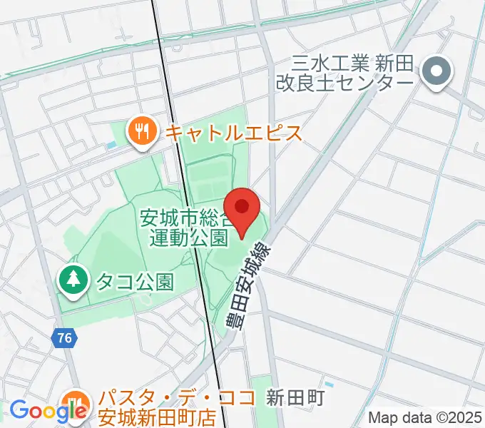 デンソーブライトペガサススタジアムの地図