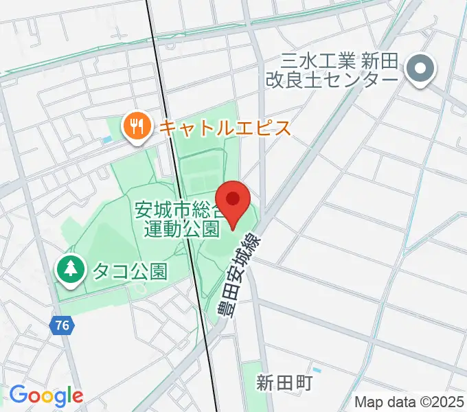 デンソーブライトペガサススタジアムの地図