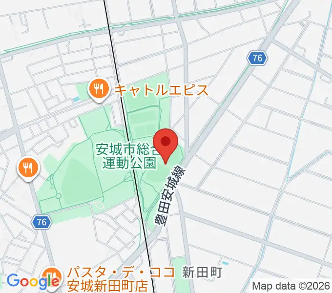 デンソーブライトペガサススタジアムの地図