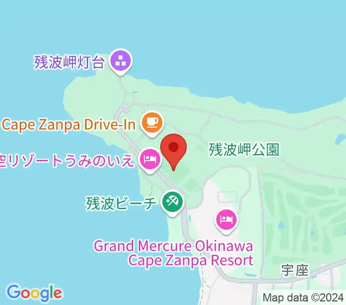 ZANPAプレミアム残波岬ボールパークの地図