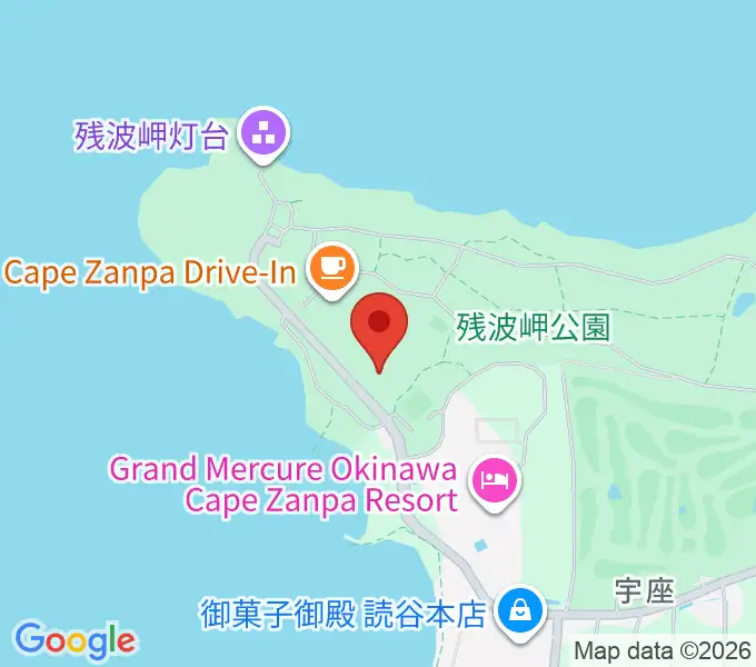 ZANPAプレミアム残波岬ボールパークの地図