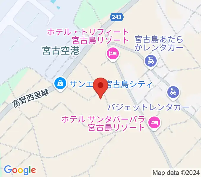 JTAドーム宮古島の地図