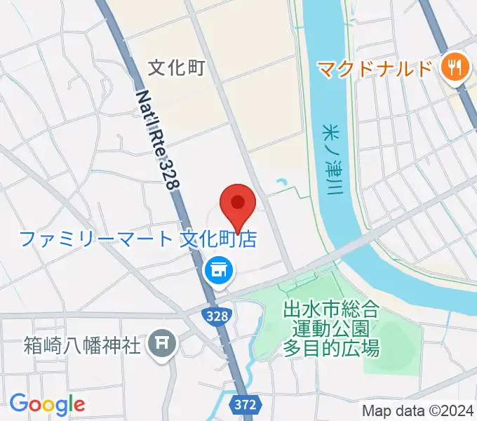 マルマエスタジアム出水の地図