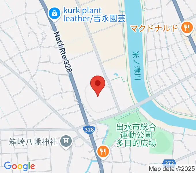 マルマエスタジアム出水の地図