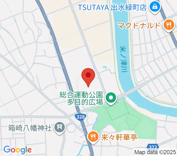 マルマエスタジアム出水の地図
