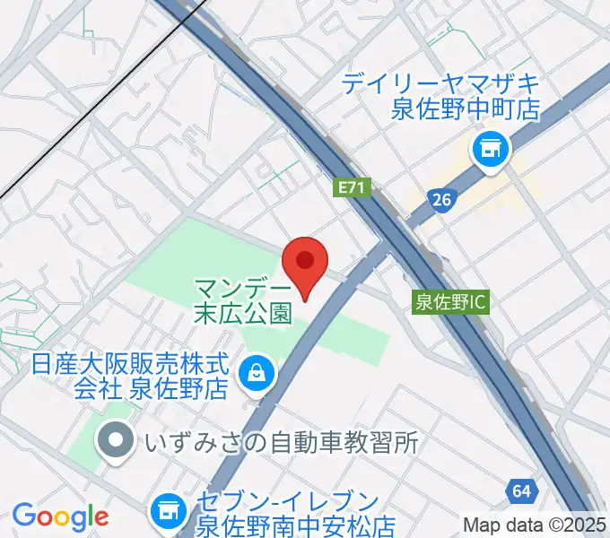 J:COM末広体育館の地図