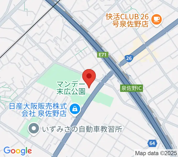 J:COM末広体育館の地図