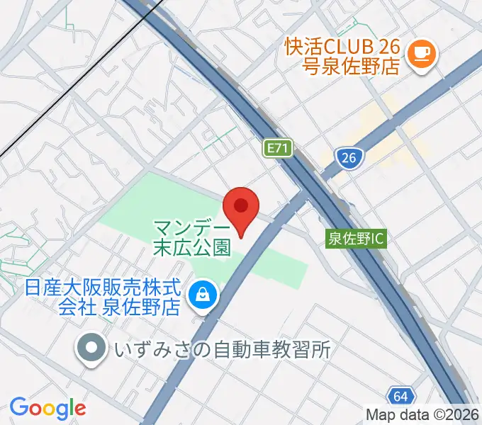 J:COM末広体育館の地図