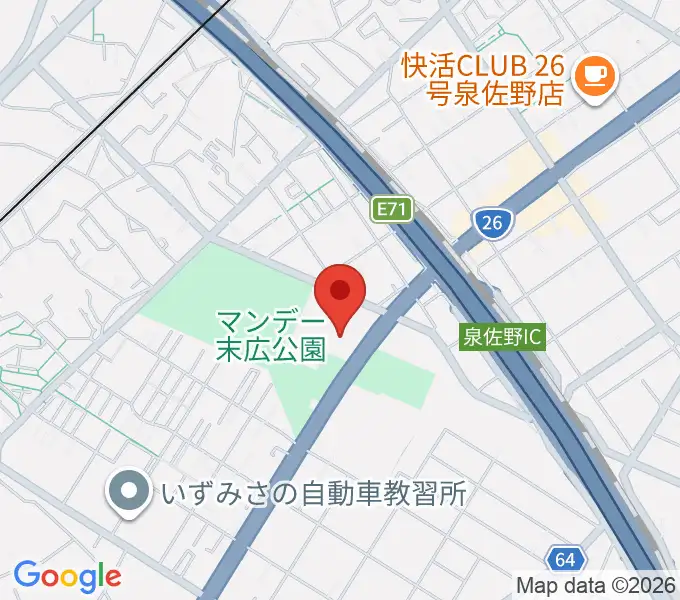 J:COM末広体育館の地図