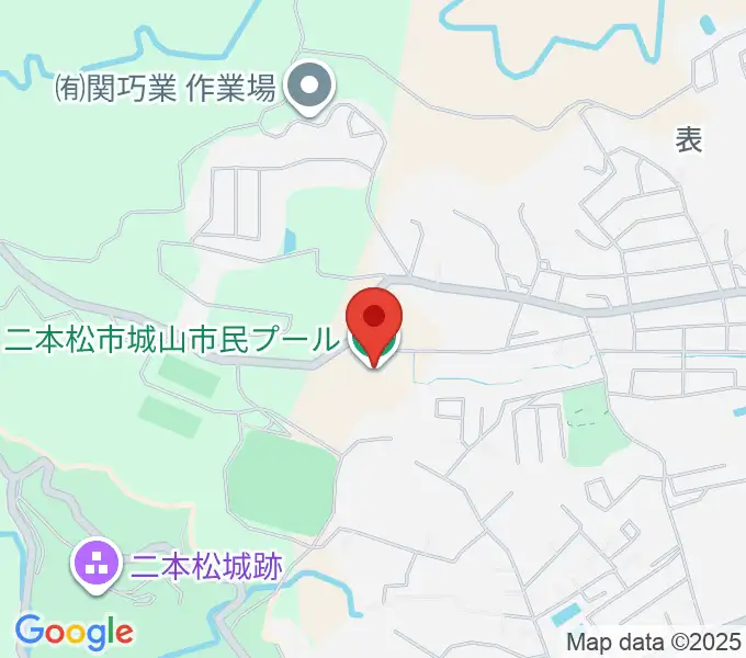 二本松しんきん城山プールの地図