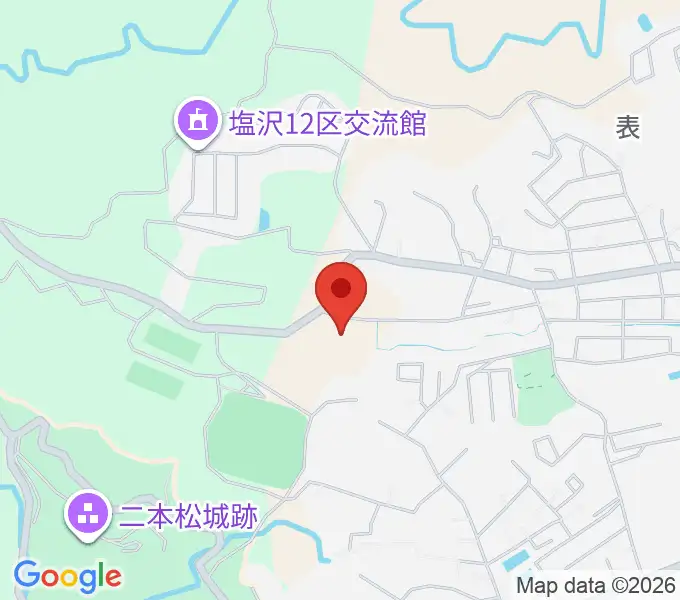二本松しんきん城山プールの地図