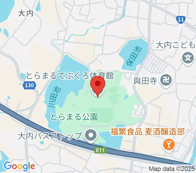 とらまるてぶくろ体育館の地図