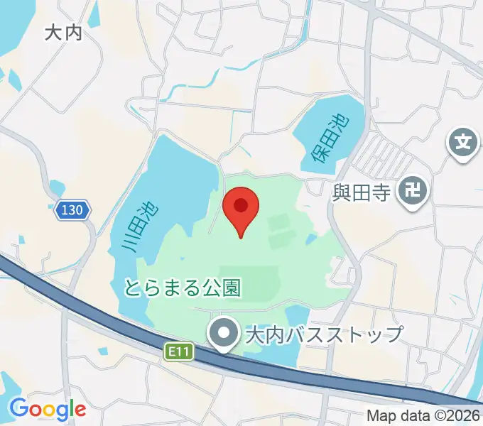 とらまるてぶくろ体育館の地図