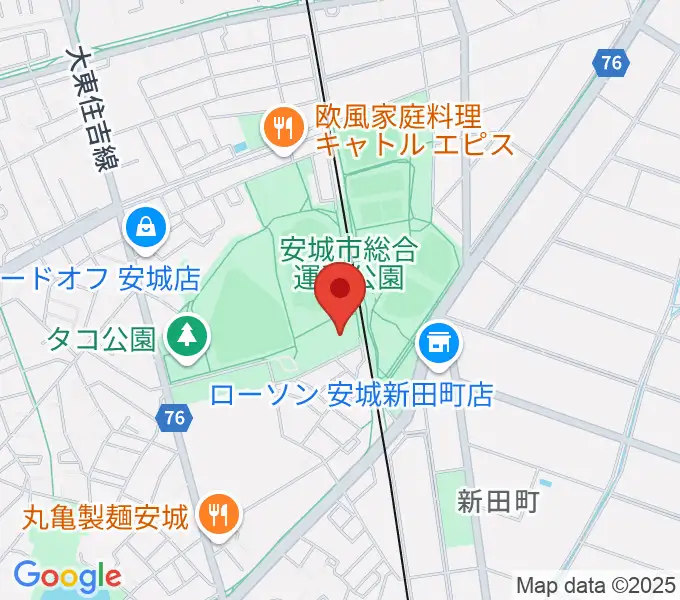 東祥アリーナ安城の地図