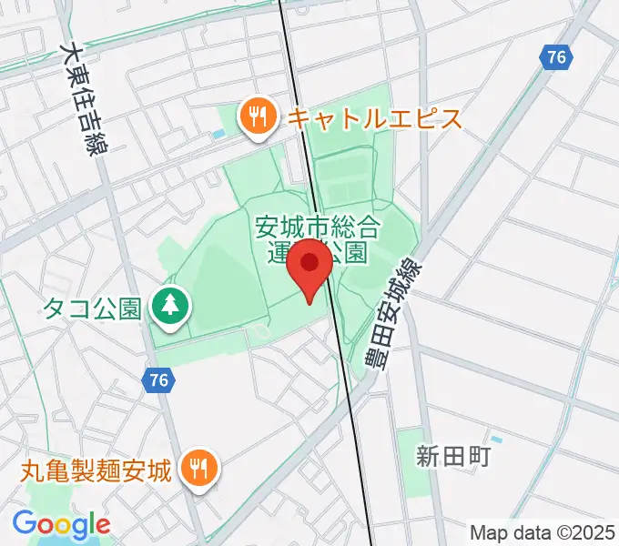 東祥アリーナ安城の地図