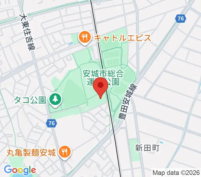 東祥アリーナ安城の地図
