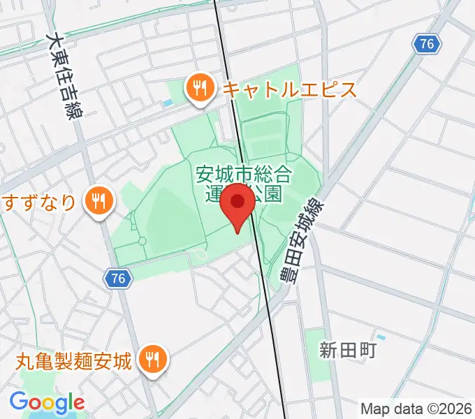 東祥アリーナ安城の地図