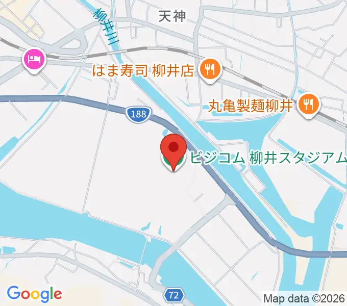 ビジコム柳井スタジアムの地図