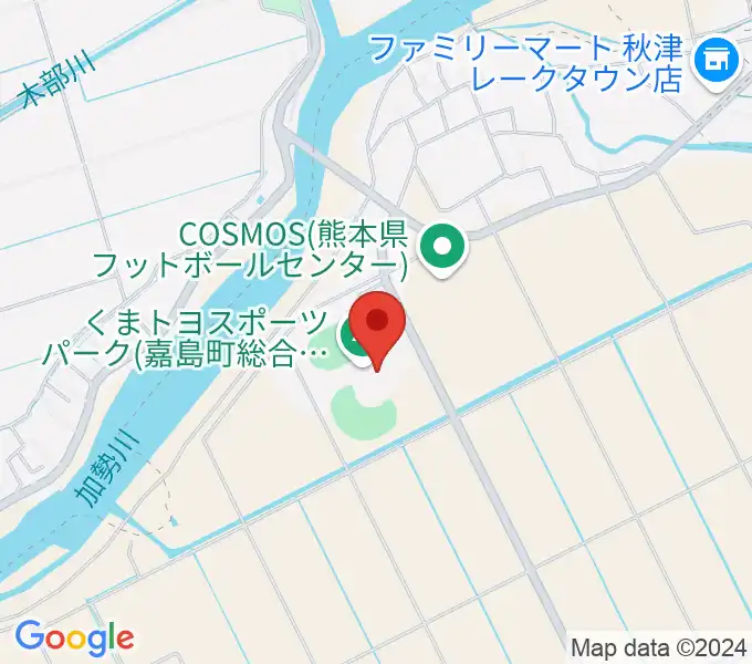 くまトヨスポーツパーク野球場の地図