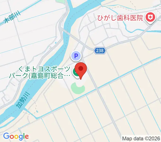 くまトヨスポーツパーク野球場の地図