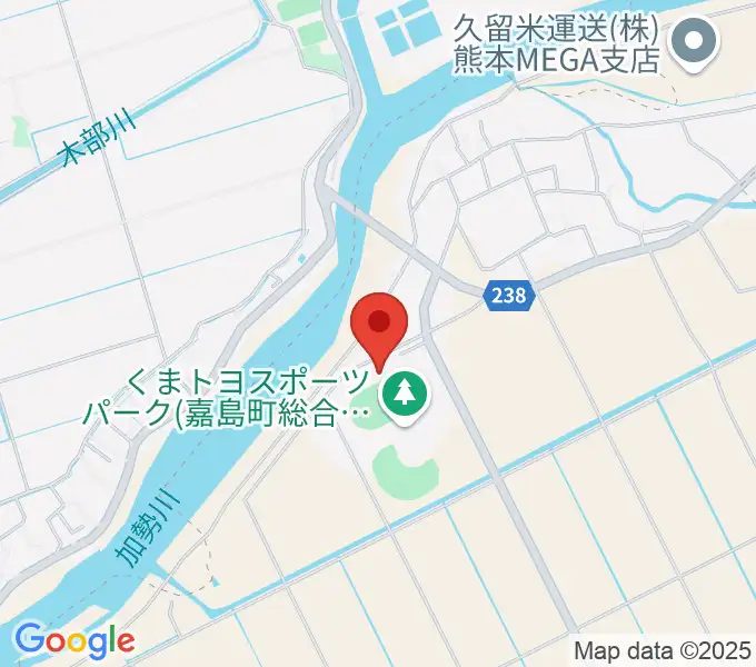 くまトヨスポーツパーク多目的競技場の地図