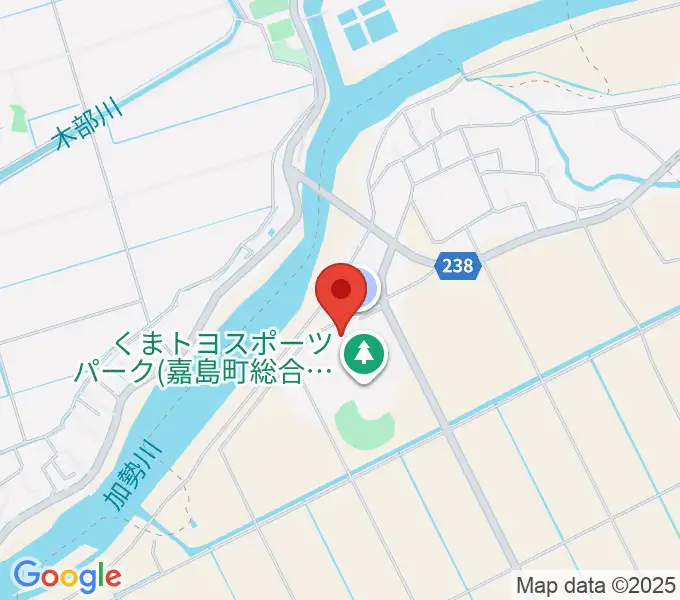 くまトヨスポーツパーク多目的競技場の地図