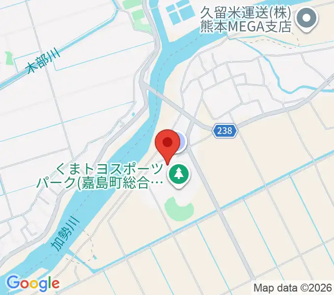 くまトヨスポーツパーク多目的競技場の地図