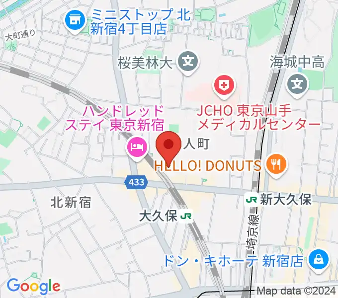 クラシックスペース100の地図