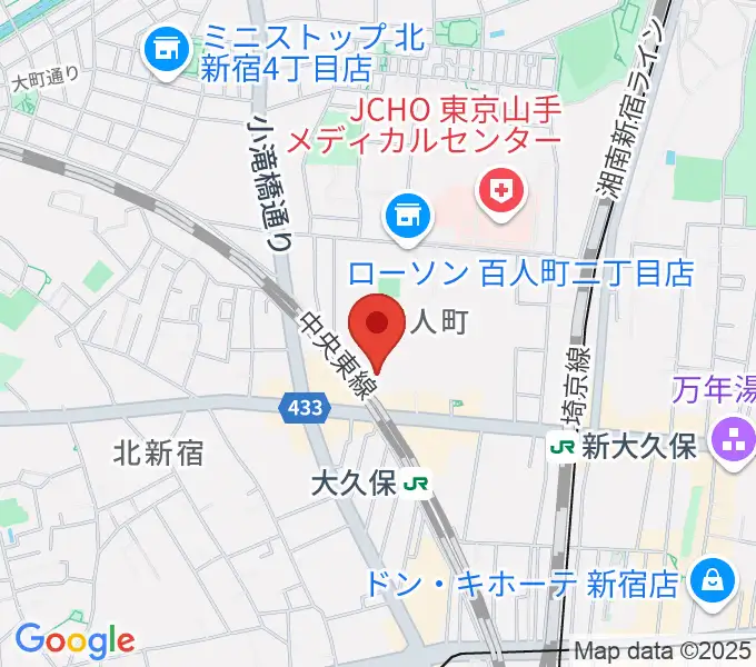 クラシックスペース100の地図