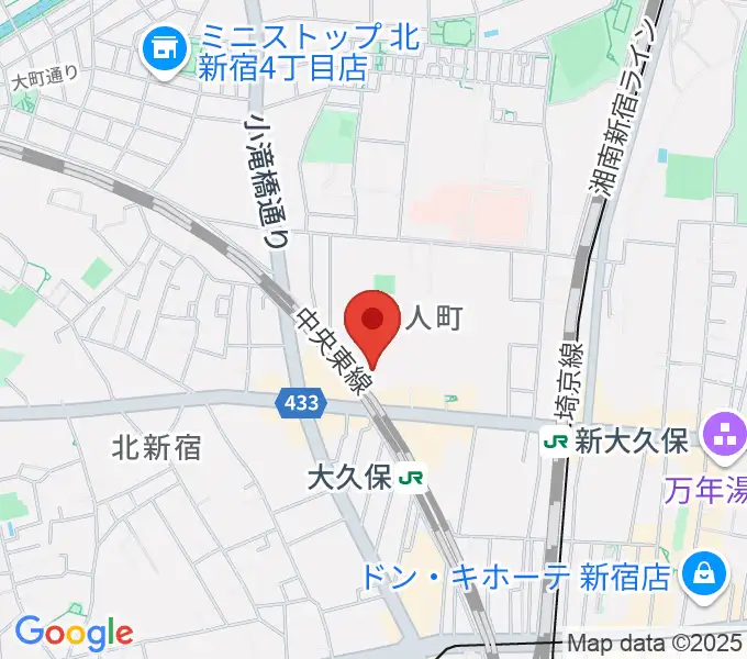 クラシックスペース100の地図