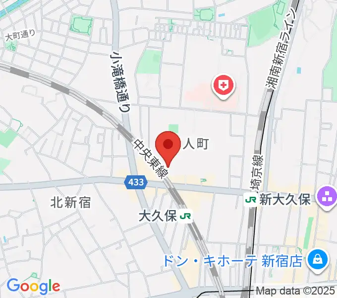 クラシックスペース100の地図