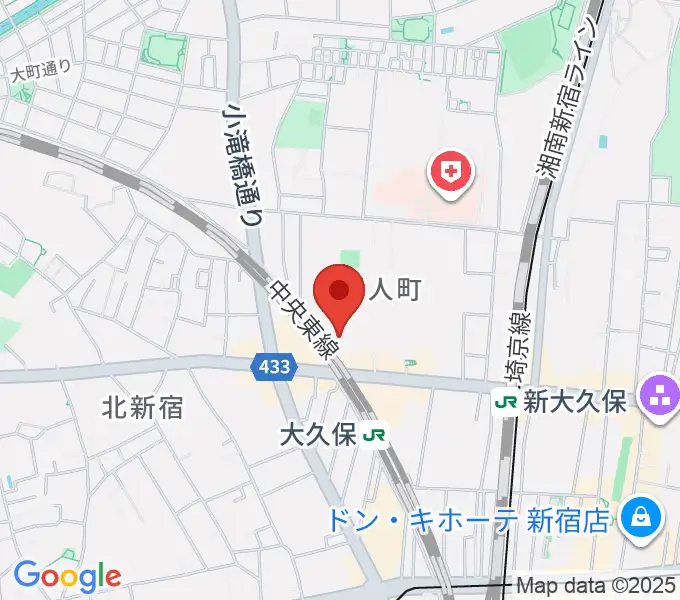 クラシックスペース100の地図