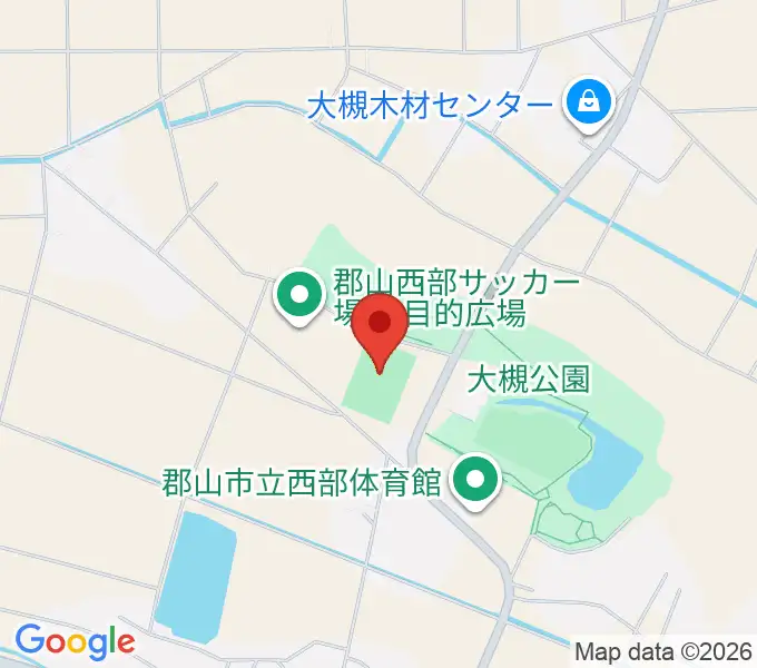 仙台大学サッカーフィールド郡山の地図