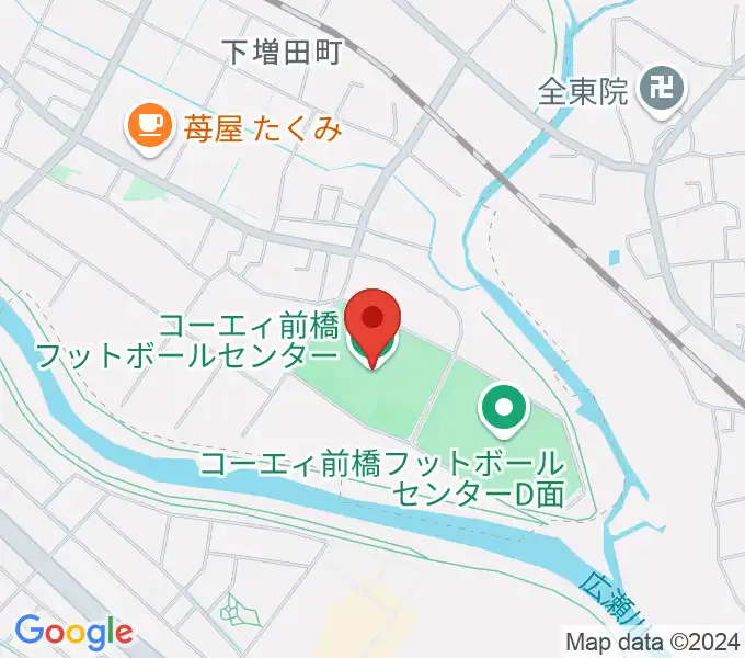 コーエィ前橋フットボールセンターの地図