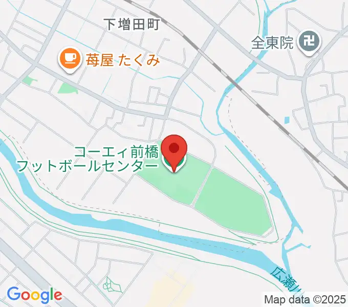 コーエィ前橋フットボールセンターの地図