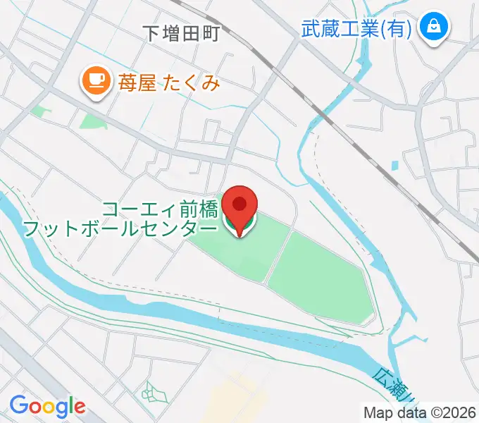 コーエィ前橋フットボールセンターの地図
