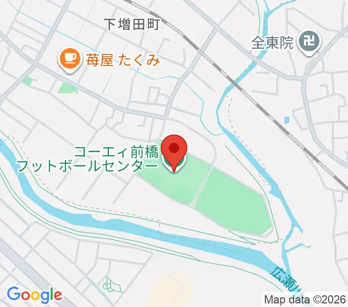 コーエィ前橋フットボールセンターの地図