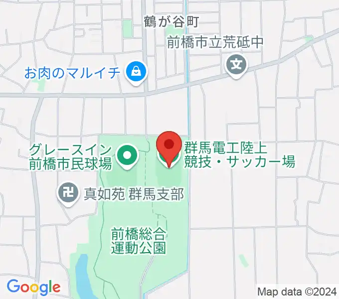 群馬電工陸上競技・サッカー場の地図