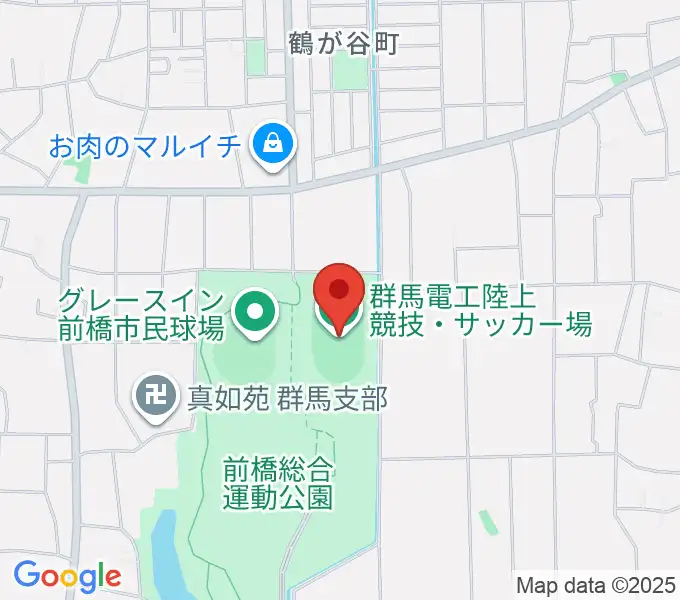 群馬電工陸上競技・サッカー場の地図