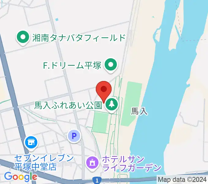 ひらつかサン・ライフアリーナの地図