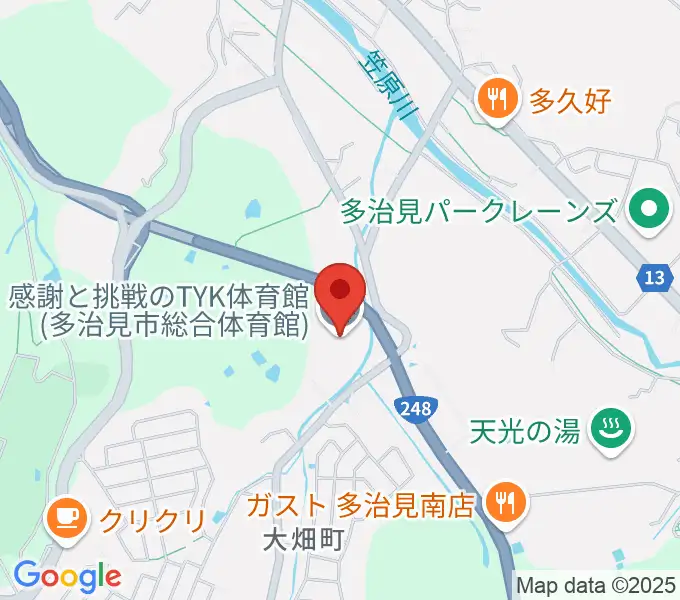感謝と挑戦のTYK体育館の地図