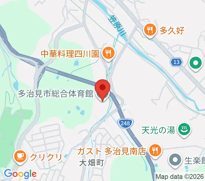 感謝と挑戦のTYK体育館の地図