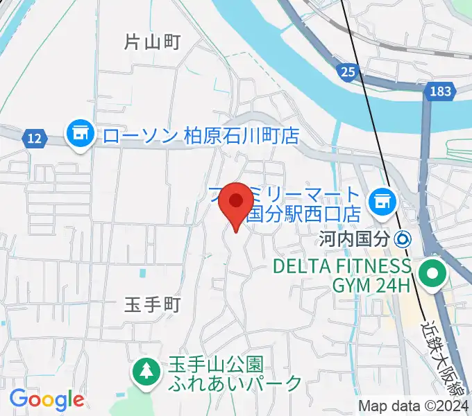 柏原オーエンスアリーナの地図