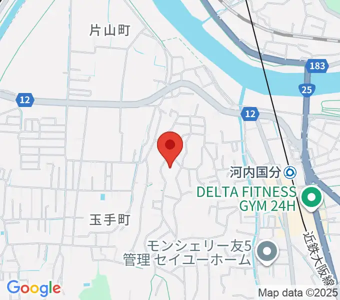 柏原オーエンスアリーナの地図