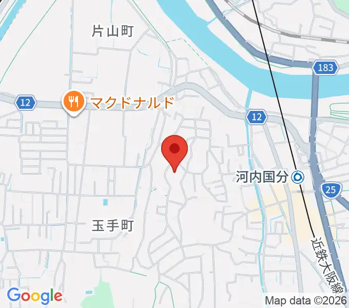 柏原オーエンスアリーナの地図