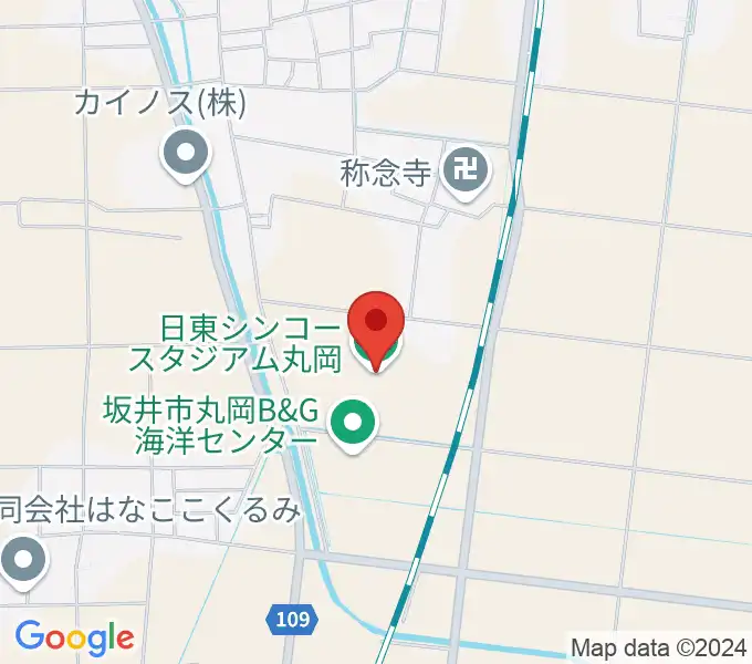 日東シンコースタジアム丸岡サッカー場の地図