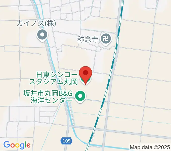 日東シンコースタジアム丸岡サッカー場の地図