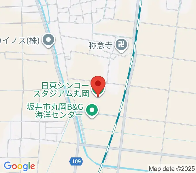日東シンコースタジアム丸岡サッカー場の地図